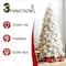 Glitzhome® 9ft Pre-Lit Flocked Full Pine Artificial Christmas Tree, Warm White LED Lights